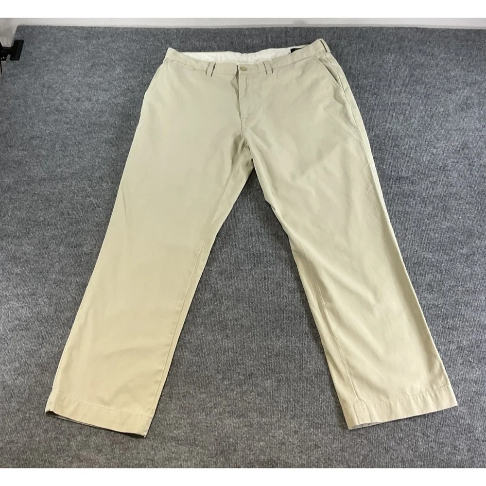 Polo Ralph Lauren Classic Fit Chino Pants Men's 38x30 Beige Khaki Flat Front Cas